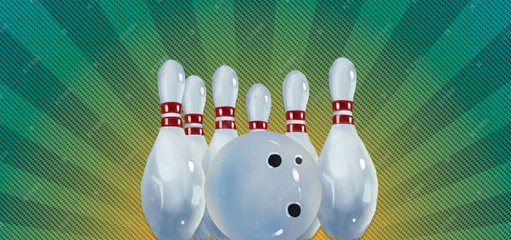 保齡球運動比賽背景素材