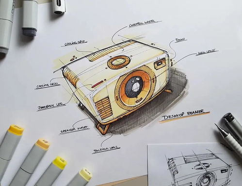 滿是細節 設計師的產品手繪效果圖